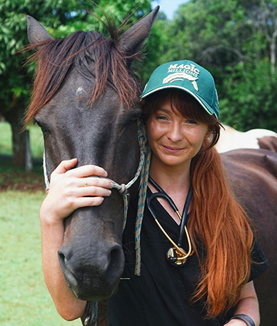Dr Sophia Hinrichsen and horse